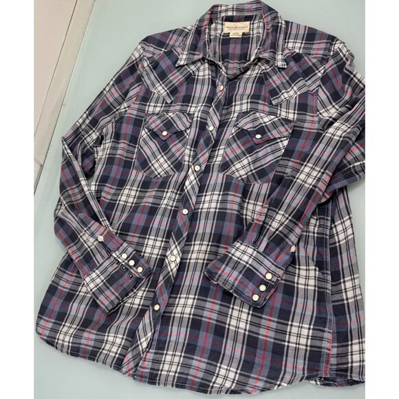 Denim and Supply Ralph Lauren Other - Denim and Supply Ralph Lauren Western Shirt Mens Large L Pearl Snap Lightweight